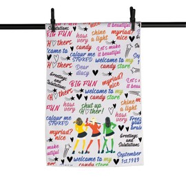 MNIGIU Musical Lover Gift Musical Quotes Dish Kitchen Towel for Theater Fan Housewarming Gift (Shut Up Heat Towel)