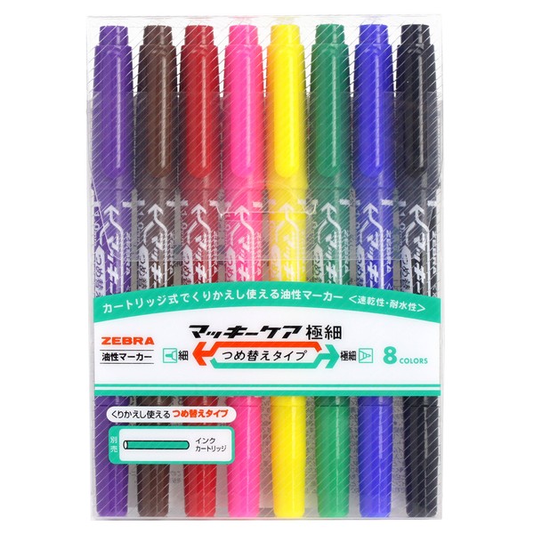 Zebra Hi-Mckee Oil-Based Markers, Replacement Type