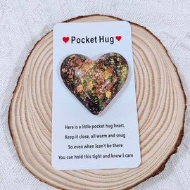 Pocket Hug Token Heart Gifts for Daughter Dad Fathers Day Birthday Gifts for Grandma Son Valentines Day Gifts for Boyfriend Girlfriend Heart Pocket Hug Tokens Gifts with Cards