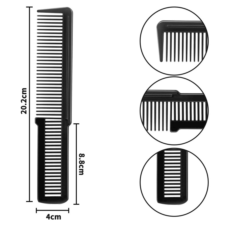 UNVOJL Flat Top Combs Plastic Hair Cutting Comb Flat Top
