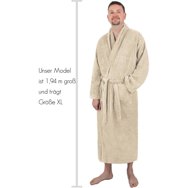 normani Men's Bathrobe Extra Long 100% Cotton Oeko Tex 100