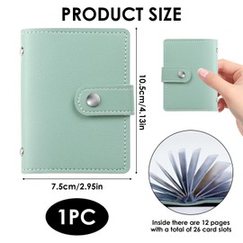 witeup Kartenetui Damen Herren,Kreditkartenetui mit 26 Karten,NFC RFID Blocker Kartenhülle,Grün Kreditkartenhülle,Scheckkartenetui für Kreditkarte und EC Karten
