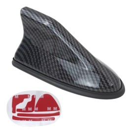 Universal Carbon Fiber Black Look Car Roof Antenna Shark Fin Antenna Aerial AM/FM Signal Radio Aerial