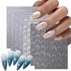 8 Sheets French Line Nail Art Stickers 3D Self-Adhesive Exquisite