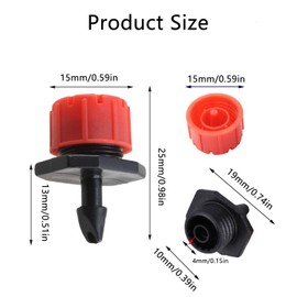 Bewässerung Tropfer Sprinkler, 100 Stück Micro Tropfer Bewässerungs, Einstellbare Micro Drip Tropfer, 360° Einstellbar, 8 Löcher, Für 4/7 Mm 1/4" Schlauch, Für Blumenbeete, Gemüsegärten, Rasen