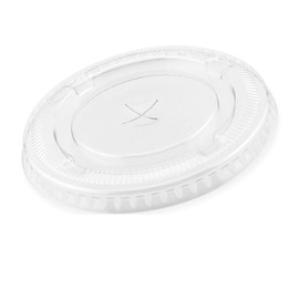 Clear PET Plastic Flat Lids with Straw Slot [1000 Pack] for 12, 16, 20, 24 oz. Fits Ultra Clear Plastic Cups - Great Use for Cold Coffee, Slush, Smoothies, Juices, and Ice Cream