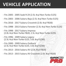 ClutchMaxPRO Performance Stage 2 Clutch Disc Plate with Alignment Tool Compatible with Baja Crosstrek Forester Impreza Legacy Outback Saab 9-2X (CPLC55012R1DEAT-15004-ST2)