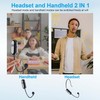 Wireless Microphone Headset, 2.4GHz, 160ft Range, Headset Microphone and Handheld