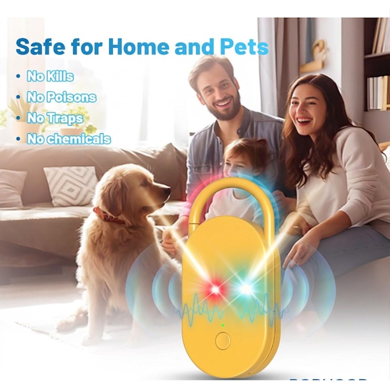 Ultrasonic Pest Repeller for Home & Vehicle – Rechargeable Design
