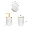Set da bagno, 3 pezzi, dispenser per sapone, portasapone e