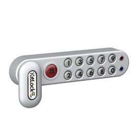 KitLock KL1000 Electronic Lock for Lockers and Furniture Keyless with Combination Lock Horizontal Right-Handed Silver