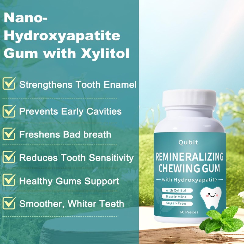 Remineralizing Gum with Nano-Hydroxyapatite Gum & Xylitol – Sugar-Free Mastic