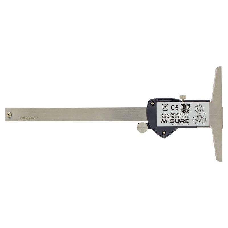 M-SURE MS-540-150 Digital Depth Gauge with Hook 0-150mm (0-6 inch)