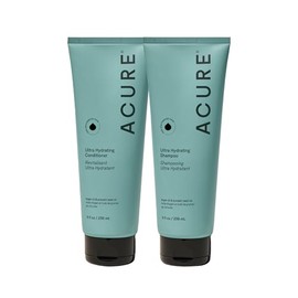 Acure | Shampoo y Acondicionador Ultra Hidratante para Cabello Seco y Dañado | Con Aceite de Argán y Semilla de Calabaza | 236 mL c/u