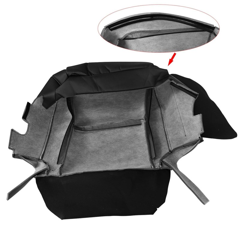FZJDSD Black Passenger Side Bottom Microfiber Leather Replacement Seat Cover