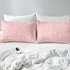 Pink Christmas Bed Sheets Twin Size Girly Romantic Snowflake Sheet