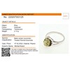 Sterling Silver and Baltic Green Amber Ring "Clara" size: 10