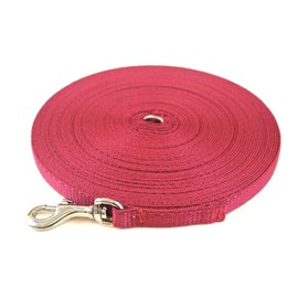 Puppy Training Lead Small Dog Recall Obedience Training Leash 30ft (9m) in 13mm Strong Webbing in (Burgundy)
