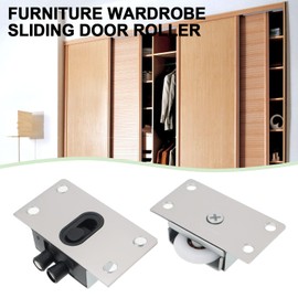 Micro Traders 6Sets 24mm Stainless Steel Sliding Door Roller Furniture Wardrobe Roll Rollers Suitable for Cabinets Windows Closets Wardrobes Etc