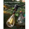 addlon 100FT LED Outdoor String Lights, Remote Dimmable Patio Lights
