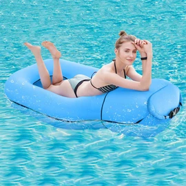 Pool Floats Inflatable Floating Lounger Chair Water Hammock Raft Swimming Ring Pool Float, Lightweight Single Layer Nylon Fabric No Pump Required, 3 Seconds Filling The Air