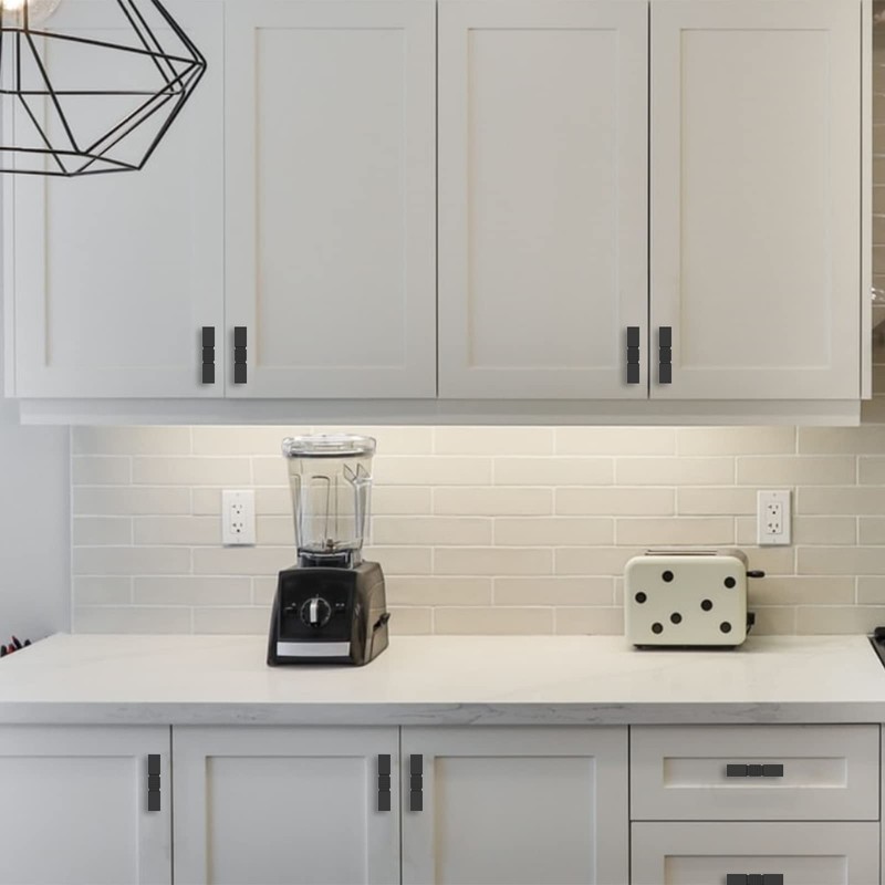 Amerdeco 10 Pack Matte Black Cabinet Knobs Single Hole 2