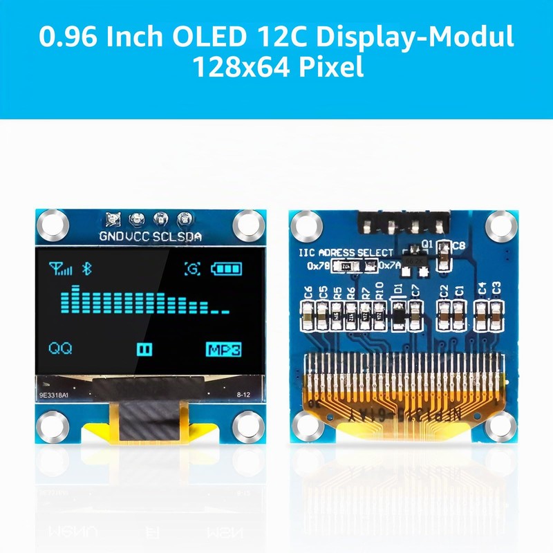 APKLVSR 3 x 0.96 Inch OLED Display I2C 128 x