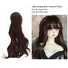 Jeanoko Doll Wig Long, BJD Doll Wig Neat Bang for