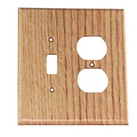 Decor Bathware electrical OAK LIGHT PLATE Combination Plate D5056