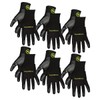 Flexzilla GC100L-6X Nitrile Dip, Black, 6-Pack, L General Purpose Glove