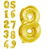 WedDecor 16 Inch Foil Balloons Number 8, Self-Sealing Foil Balloons,