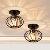 FRIDEKO HOME 2-Pack Semi Flush Mount Ceiling Light - Small