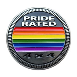 Badge Glow Pride Rated 4x4 Metal Automotive Badge Specifically Designed for The Jeep Wrangler or Cherokee Stick it Anywhere!…