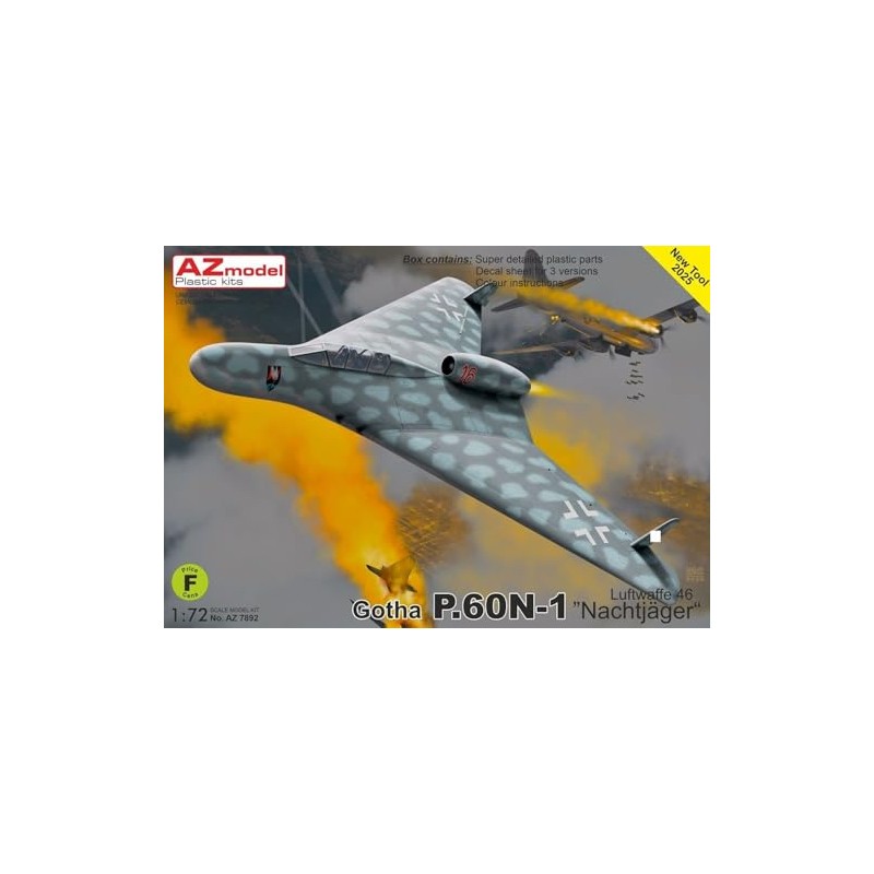 AZ Model 1/72 Gotha P.60N-1 Luftbuffe Night Fighter 1946 Plastic