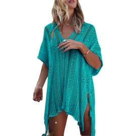 Wander Agio Playa Traje de baño para Mujer Manga Coverups Neta Bikini Cover Up
