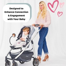 Pramglam Original Stroller Mirror- See Baby's Face on Walks. Rear View Mirror for Prams and Strollers. Easy Connection. Universal Stroller Accessory for Safety and Connection.