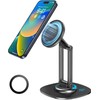 Soporte Celular Magnético Escritorio, Base Metálica Plegable, Soporte Magnético para