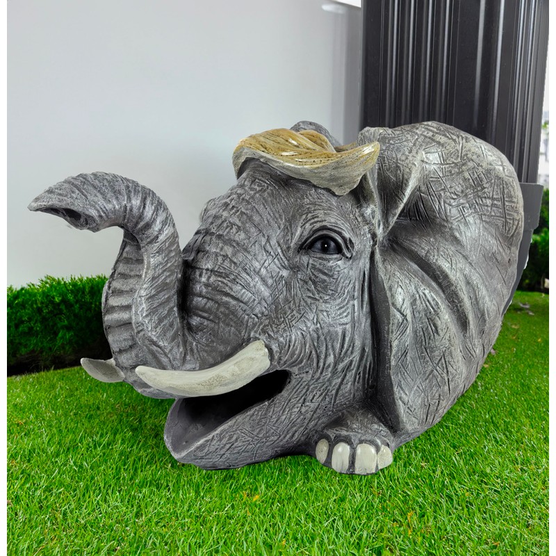 coolboy Elephant Sculpture Gutter Diverter Rain,Deco Gutter Extension Downspout, Eco-Friendly
