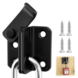 QWORK® Shed Lock, Stainless Steel Gate Latch, Left Open Bolt Lock, for Wooden Gates, Sheds, Garage, Garden