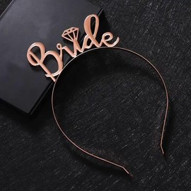 Bride to Be Rose Gold Headband ~ Bride Hen Party Head Piece ~ Tiara Crown Hen Party Accessories ~ Engagement Wedding Party Accessories