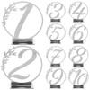 HEMOTON 10pcs Wedding Table Numbers Acrylic 1-10 Table Signs Clear