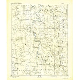 YellowMaps Stockton MO topo map, 1:125000 Scale, 30 X 30 Minute, Historical, 1886, Updated 1939, 19.8 x 16.6 in - Polypropylene