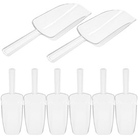 8 Cucharas De Transparente Mini Cuchara Taza Medidora De Palas De Dulces Para Buffet De Dulces Pala De Nieve De Aluminio Cuchara De Hielo Cuchara