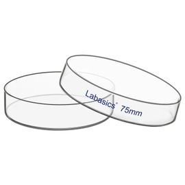 Labasics Petri Dish with Lid, High Borosilicate Glass, High Transparency for Laboratory Purposes, Ideal for Scientific Experiments, 75mm Diameter, Pack of 1