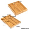 YIKATEND HX-8803 Bamboo Expandable Flatware Drawer Organizer
