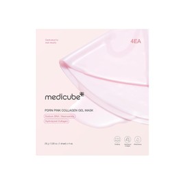 medicube Máscara de gel de gelatina de colágeno rosa PDRN de Salmon DNA PDRN para piel brillante, elasticidad, reafirmante e hidratante