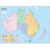 Cool Owl Maps Australia & New Zealand Wall Map Poster