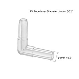 uxcell Aquarium Air Valve Connector Plastic Inline Tubing L-Shaped Non-Return Valves for 4mm Fish Tank Pond Air Line 10pcs