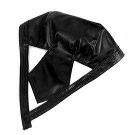 Printing Skull Motorcycle Bandana Head Wrap Du Doo Do Rag Hat Men PU Leather Rivet Cap (with Rivet) Black
