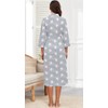PrinStory Women Dressing Gowns Causal Kimono Robes Long Bathrobe Soft
